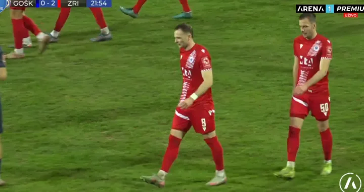 Mikić strijelac za Zrinjski protiv GO&Scaron;K-a (FOTO: Screenshot/Arenasport)/Foto: 