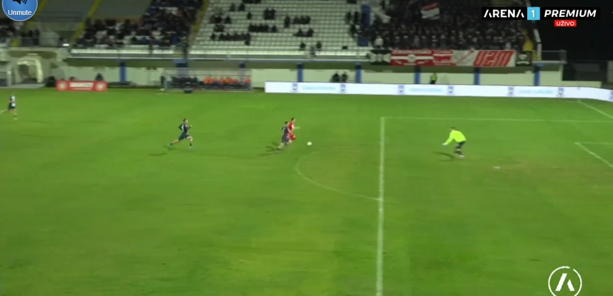 Mikić strijelac za Zrinjski protiv GO&Scaron;K-a (FOTO: Screenshot/Arenasport)/Foto: 