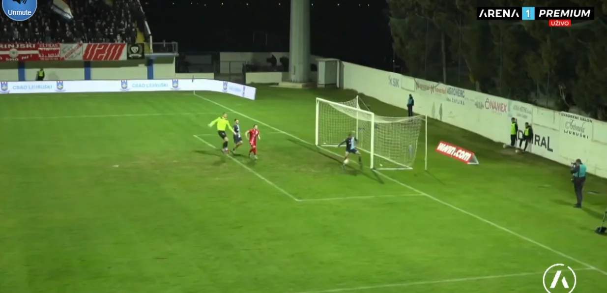 Mikić strijelac za Zrinjski protiv GO&Scaron;K-a (FOTO: Screenshot/Arenasport)/Foto: 