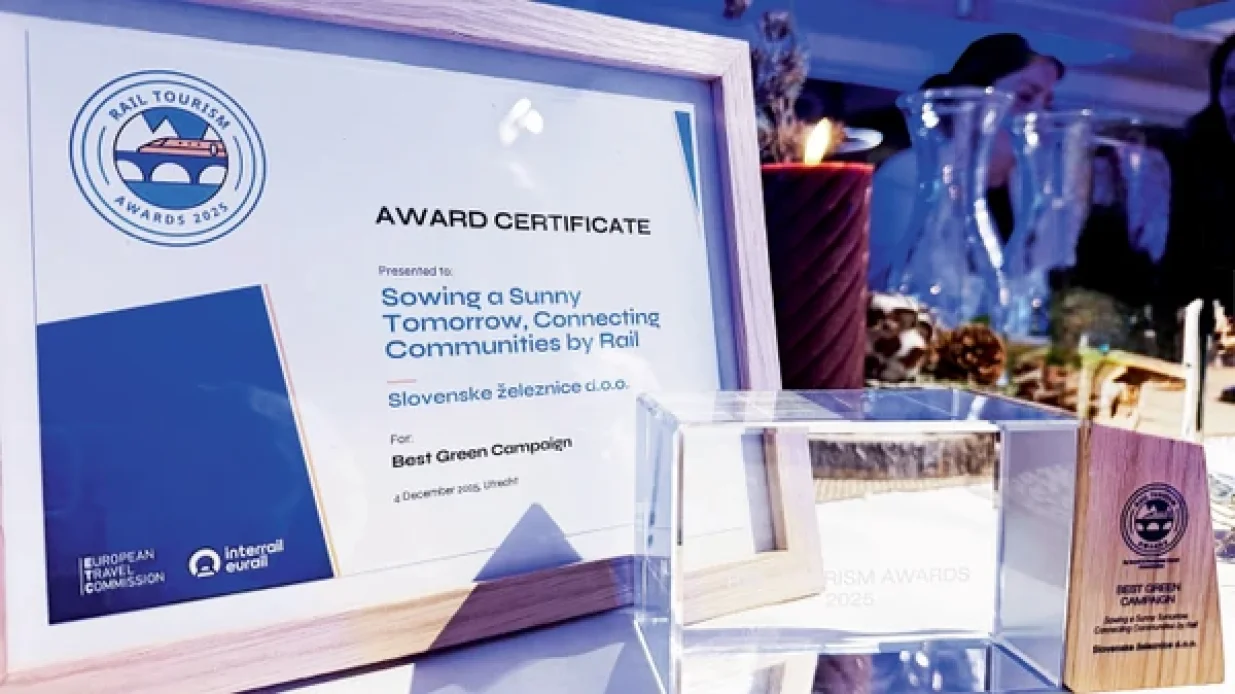 Slovenačke železnice su za projekat dobile nagradu Rail Tourism Awarads 2025.Foto: Slovenske železnice/Promo/
