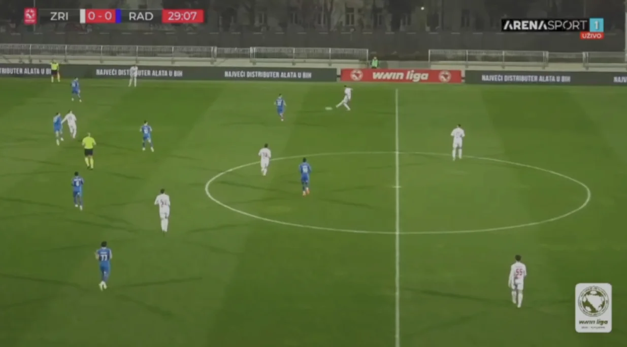 Zrinjski vodi u Mostaru (FOTO: Screenshot - Arena Sport)/Foto: 