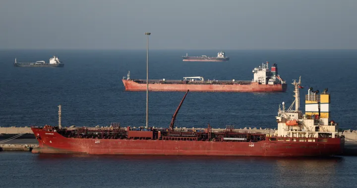 Luojiashan tanker sits anchored in Muscat, as Iran vows to close the Strait of Hormuz, amid the U.S.-Israeli conflict with Iran, in Muscat, Oman, March 7, 2026. REUTERS/Benoit Tessier/Benoit Tessier