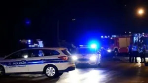 policija hrvatska noć ilustracija/