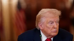 U.S. President Donald Trump looks on during a round table on collegiate sports in thWhite House in Washington, D.C., March 6, 2026. REUTERS/Nathan Howard/Nathan Howard