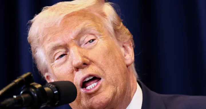 U.S. President Donald Trump speaks during a press conference at Trump National Doral Miami in Miami, Florida, U.S., March 9, 2026. REUTERS/Kevin Lamarque/Kevin Lamarque