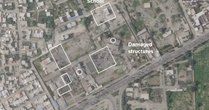 A satellite image, annotated by Reuters, shows the Shajareh Tayyebeh girls' school and other structures damaged after being struck, amid the U.S.-Israeli conflict with Iran, in Minab, Hormozgan Province, Iran March 4, 2026. 2026 Planet Labs PBC/Handout via REUTERS THIS IMAGE HAS BEEN SUPPLIED BY A THIRD PARTY MANDATORY CREDIT/2026 Planet Labs Pbc