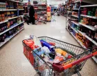 epa10257246 A shopping trolley filled with food at a supermarket in Huddersfield, Britain, 21 October 2022. The Office for National Statistics (ONS) has reported that retail sales fell in Britain in September, with food sales suffering the largest drop. ONS Director Of Economic Statistics Darren Morgan said 'Retailers told us that the fall in September was partly because many stores were closed for the Queen's funeral, but also because of continued price pressures leading consumers to be careful about spending'. EPA/ADAM VAUGHAN/Adam Vaughan