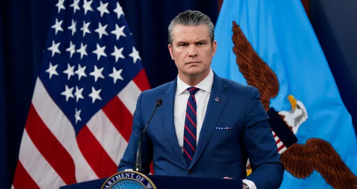 U.S. Secretary of Defense Pete Hegseth holds a briefing amid the U.S.-Israeli conflict with Iran, at the Pentagon in Washington, D.C., U.S., March 2, 2026. REUTERS/Elizabeth Frantz/Elizabeth Frantz
