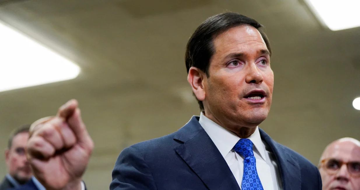 U.S. Secretary of State Marco Rubio speaks to reporters, on the day of classified briefings for the full U.S. Senate and House of Representatives on the situation in Iran, on Capitol Hill in Washington, D.C., U.S., March 3, 2026. REUTERS/Elizabeth Frantz/Elizabeth Frantz
