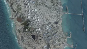 A satellite image shows an oil terminal at Kharg Island, Iran, February 25, 2026. 2026 Planet Labs PBC/Handout via REUTERS THIS IMAGE HAS BEEN SUPPLIED BY A THIRD PARTY. MANDATORY CREDIT/2026 Planet Labs Pbc