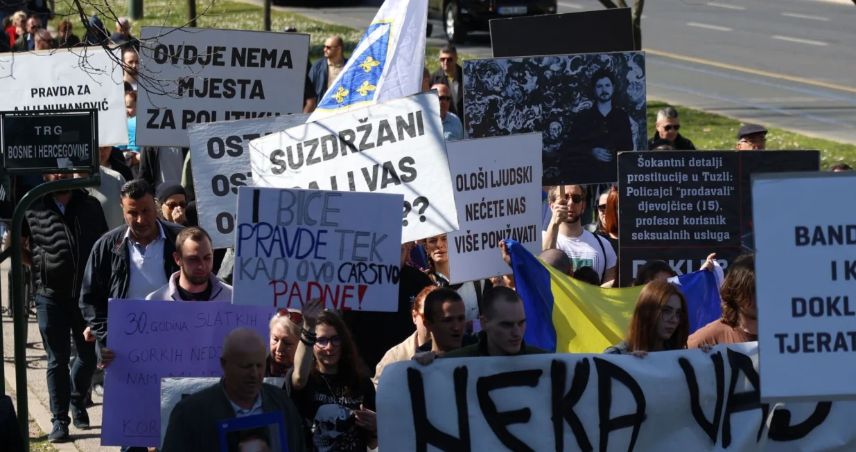 Protest u Sarajevu zbog tramvajske nesreće/Harun Muminović