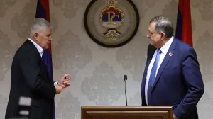 Dragan Ćović i Milorad Dodik/Senad Gubelić