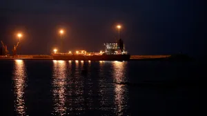 The Callisto tanker sits anchored in Port Sultan Qaboos as the traffic is down in the Strait of Hormuz, amid the U.S.-Israeli conflict with Iran, in Muscat, Oman, March 12, 2026. REUTERS/Benoit Tessier/Benoit Tessier
