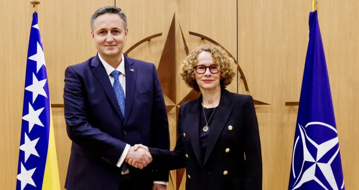 Denis Bećirović u sjedi&scaron;tu NATO-a u Bruxellesu/Predsjedni&scaron;tvo Bih
