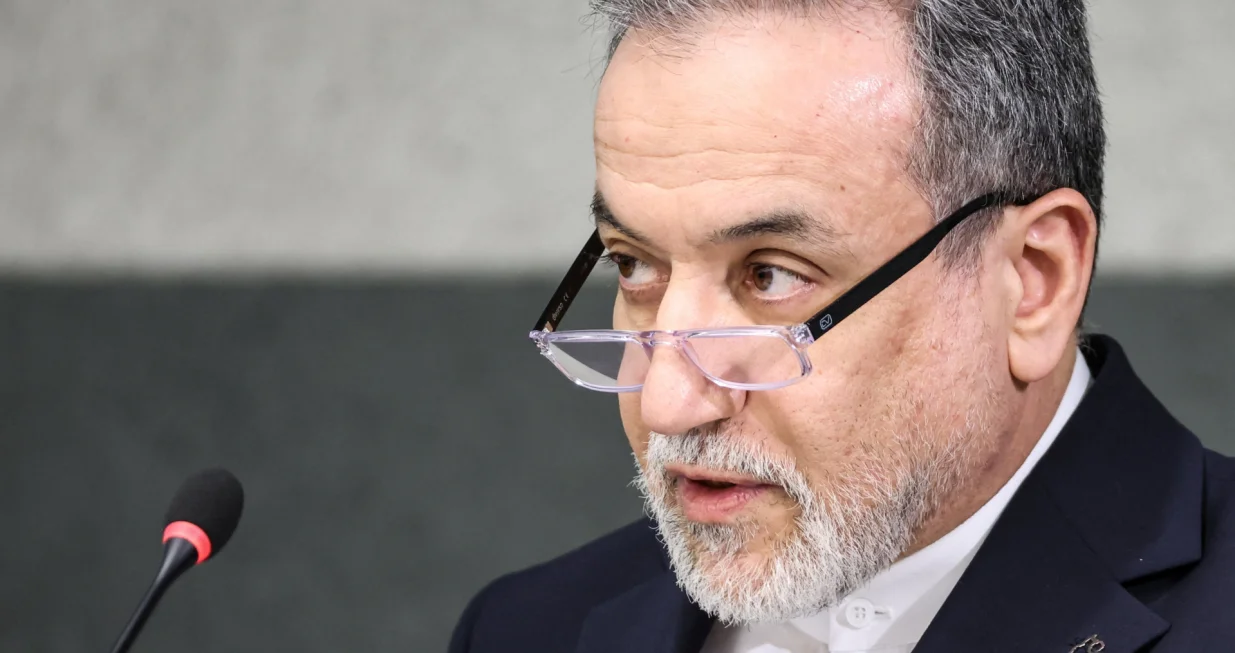 Iran's Foreign Minister Abbas Araghchi addresses a special session of the Conference on Disarmament at the United Nations, aside of U.S.-Iran talks in Geneva, Switzerland, February 17, 2026. REUTERS/Pierre Albouy/Pierre Albouy
