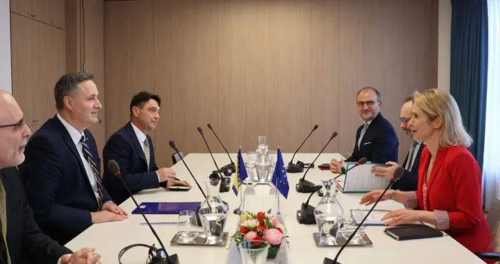 Denis Becirovic sa Kajom Kallasa u Briselu 2026./