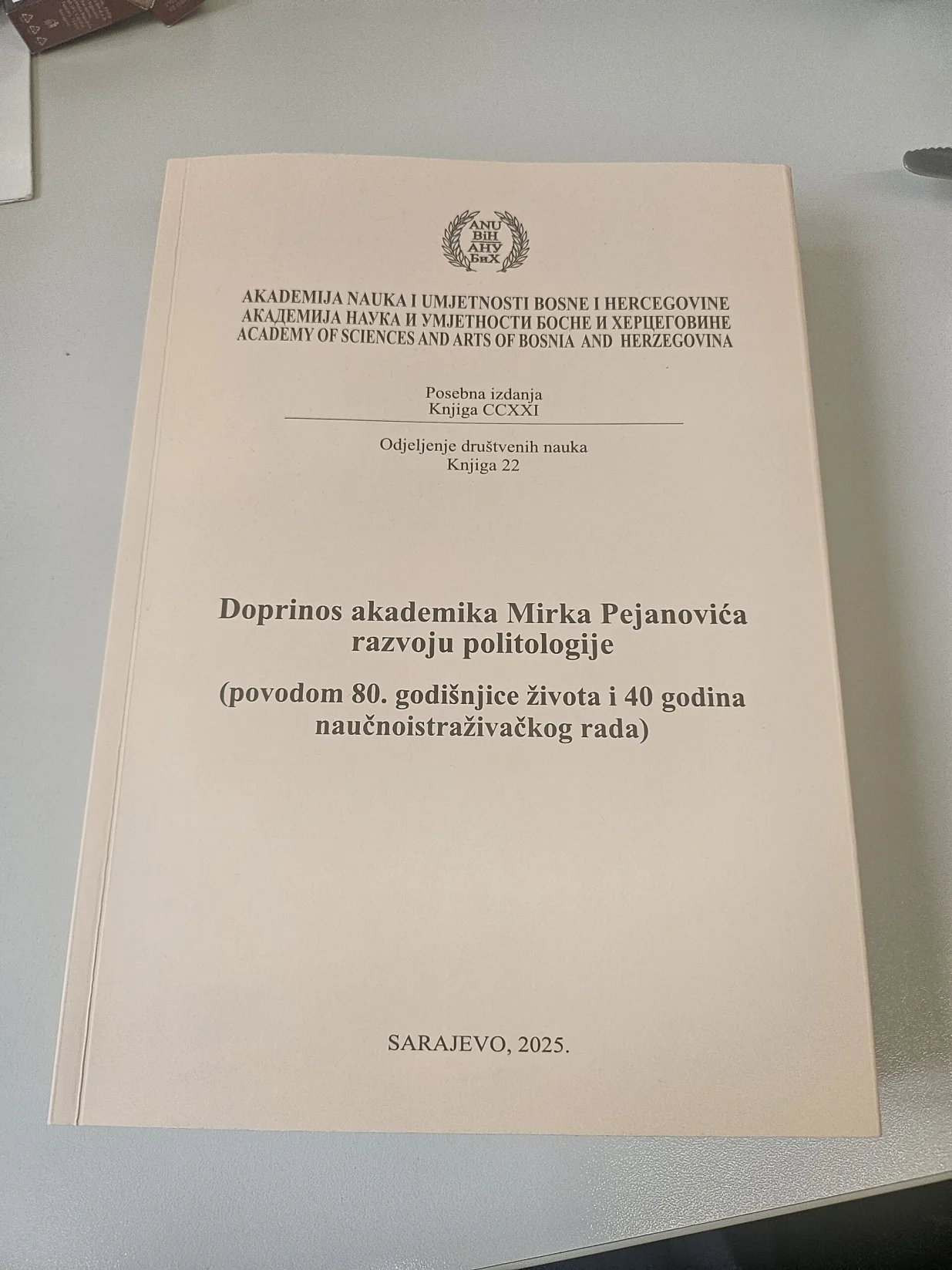 Pripremljen je Zbornik radova, pod uredni&scaron;tvom akademika Ivana Cvitković/