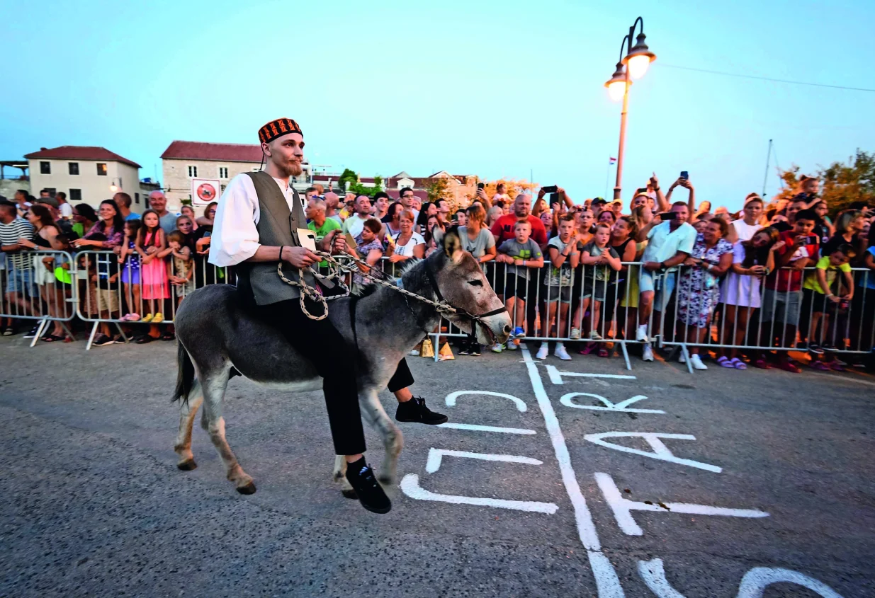 55. tradicionale tribunjske magarece utrke./Niksa Stipanicev