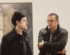 Stjepan &Scaron;andrk: "Župan i Pavlović na I. Zagrebačkom biennalu slikarstva", 2012. /GORAN VRANIĆ/Photographergoran Vranic
