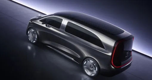 Mercedes-Benz Vision V Mercedes-Benz Vision V Aktuelna V-klasa dostupna je s električnim pogonom i sa motorom s unutra&scaron;njim sagorijevanjem. Prvi pogled na njen koncept Vision V otkriva nam da Mercedes vi&scaron;e ne želi nikom prepu&scaron;tati luksuzne prerade kombija, već će to u budućnosti raditi sam... /Mercedes-benz Ag &ndash; Communicati