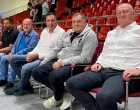 Milorad Dodik, Nedeljko Elek gledaju utakmicu/