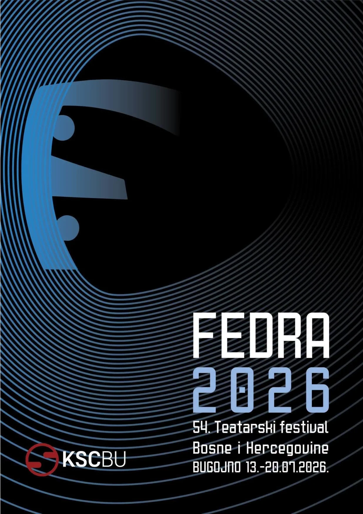Plakat festivala FEDRA/Tidža Čau&scaron;ević/