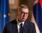 Serbian President Aleksandar Vucic attends an interview with Reuters in Belgrade, Serbia, February 4, 2026. REUTERS/Djordje Kojadinovic/Djordje Kojadinovic