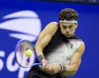 Tennis - U.S. Open - Flushing Meadows, New York, United States - September 9, 2026 Ben Shelton of the U.S. in action during his quarter-final match against Spain's Carlos Alcaraz REUTERS/Eduardo Munoz/Eduardo Munoz