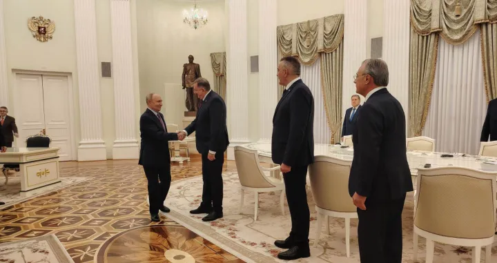 Dodik i Minić u Kremlju kod Putina/Srna/