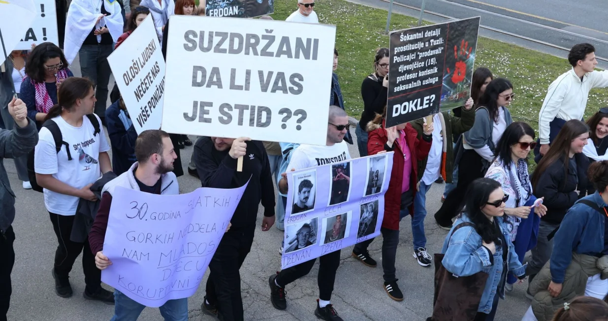 Protest u Sarajevu zbog tramvajske nesreće/Harun Muminović
